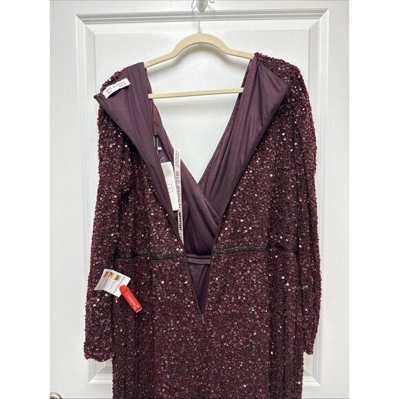 Mac Duggal Merlot Sequin Maxi Dress - Picture 9 of 11